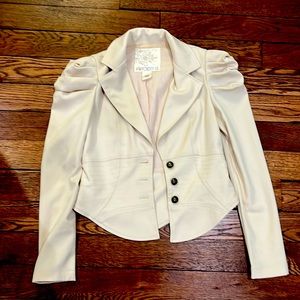 Arden B. Cream Blazer with fun sleeves